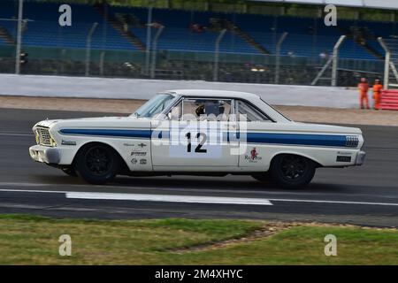 DaN Williamson, Ford Falcon Sprint, Adrian Flux Trophy per Transatlantic Pre ’66 Touring Cars, prevalentemente V8 americana vs il Regno Unito stalwarts F. Foto Stock