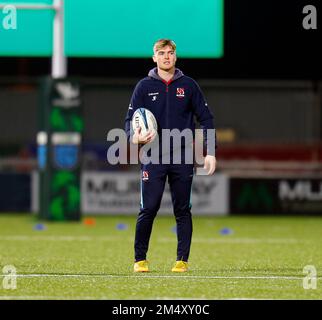 The Sportsgrounds, Galway, Irlanda. 23rd Dec, 2022. United Rugby Championship, Connacht versus Ulster; visione generale di Jake Flannery (Ulster) Credit: Action Plus Sports/Alamy Live News Foto Stock