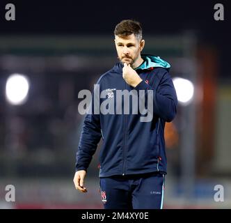 The Sportsgrounds, Galway, Irlanda. 23rd Dec, 2022. United Rugby Championship, Connacht contro Ulster; Sam carter (Ulster) Credit: Action Plus Sports/Alamy Live News Foto Stock