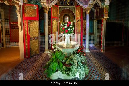 Fotografia interna, Casa marocchina, Castello di Linderhof, comune Ettal, distretto di Garmisch Partenkirchen, Alta Baviera, Baviera, Germania Foto Stock