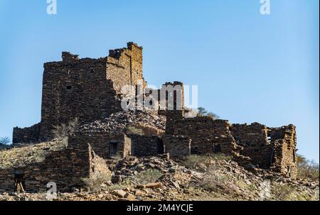 Zee al-Ayn storico villaggio di montagna, Regno dell'Arabia Saudita Foto Stock