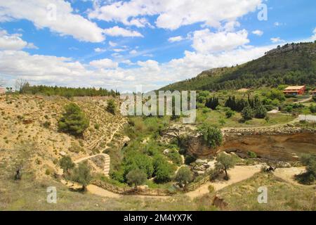 Il Salto del Utro a Bullas dall'alto nel mezzo della montagna a Bullas, Murcia Foto Stock