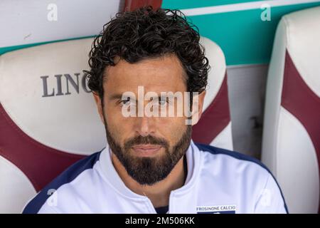 Stadio Oreste Granillo, Reggio Calabria, Italia, 08 dicembre 2022, Fabio Grosso allenatore Frosinone durante la Reggina 1914 vs Frosinone Calcio - Italiano Foto Stock