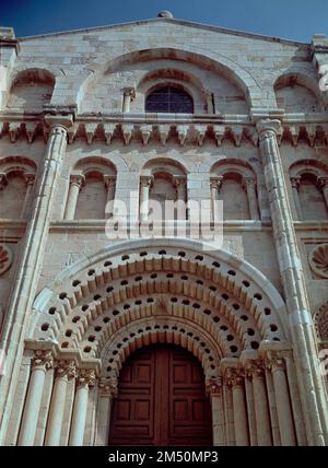 PUERTA MERIDIONALE O PUERTA DEL OBISPO DE LA CATEDRAL DE ZAMORA - SIGLO XII - ROMANICO ESPAÑOL. Posizione: CATEDRAL. Zamora. SPAGNA. Foto Stock