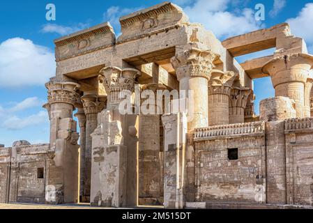 Il Tempio di Kom Ombo, Governatorato di Aswan, Egitto. Foto Stock