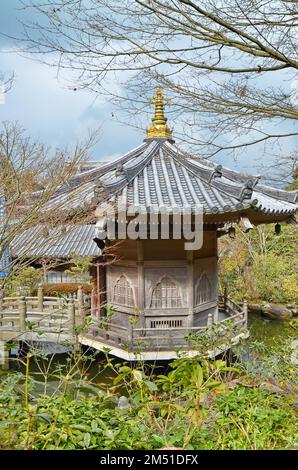 Daishō-in o Daisyō-in è uno storico complesso di templi giapponesi con molti santuari e statue sul Monte Misen, isola di Itsukushima, Giappone. Foto Stock