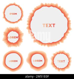 Banner rotondo colorato. Sfondi circolari sorprendenti. Illustrazione vettoriale trendy. Illustrazione Vettoriale