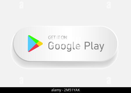 Simbolo del logo Google sul pulsante bianco. Illustrazione Vettoriale