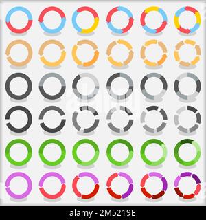 Set di cerchi diversi, illustrazione vettoriale Illustrazione Vettoriale