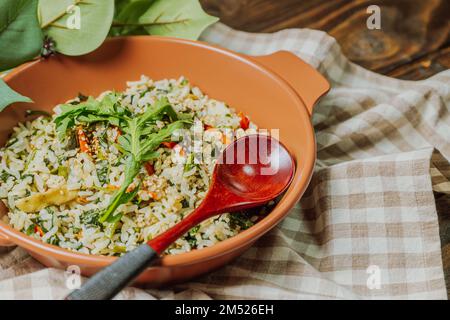 Piatto bibimbap coreano cibo sano namul Foto Stock
