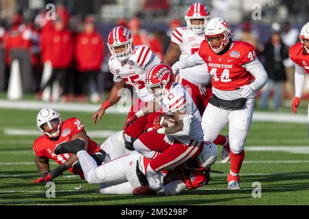 La Louisiana-Lafayette Ragin Cajuns di ritorno Chris Smith (13) porta la palla contro Houston Cougars durante il 2022 Radiance Technologies Independ Foto Stock