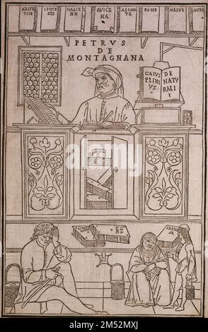 Illustrazione da Fasciculus medicinae (Venezia, 1495) della biblioteca medica medievale di Petrus de Montagnana Foto Stock