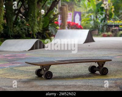 Piste di pattinaggio e skateboard brune Foto Stock