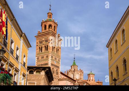 Cattedrale di Teruel a Aragón, tempio medievale cattolico in stile mudéjar unico Foto Stock