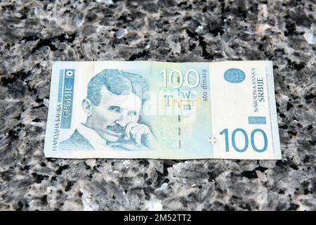dinaro serbo banconote denaro Foto Stock