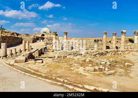 Amman Giordania. La Cittadella. La Cisterna di Umayyyad Foto Stock