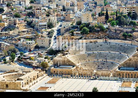 Amman Giordania. Il Teatro Romano Foto Stock