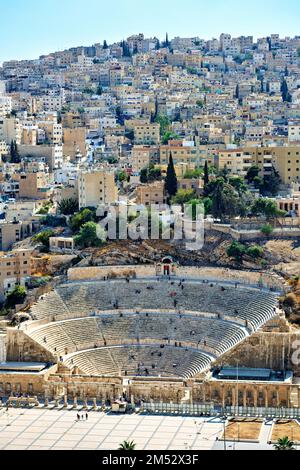 Amman Giordania. Il Teatro Romano Foto Stock