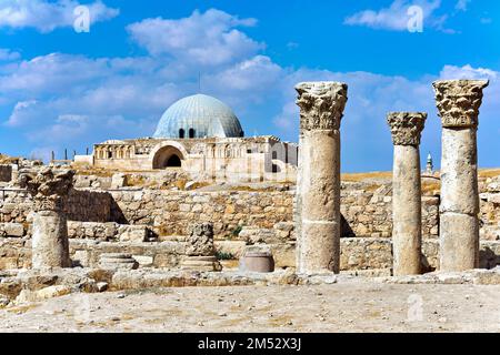 Amman Giordania. La Cittadella. La Cisterna di Umayyyad Foto Stock