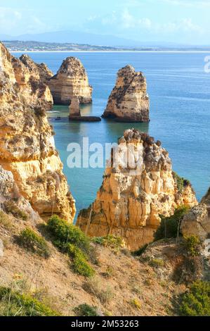 Mercy Point, formazioni rocciose, Lagos, Algarve Foto Stock