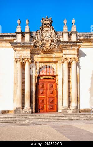 Biblioteca Joanina, Facoltà di giurisprudenza, Università di Coimbra, Provincia di Beira, Portuga Foto Stock