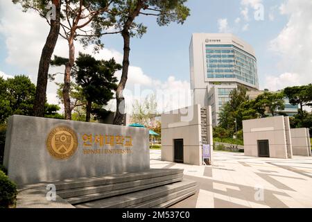 Università di Yonsei, 5 agosto 2022 : Università di Yonsei a Seoul, Corea del Sud. Credit: Lee Jae-won/AFLO/Alamy Live News Foto Stock