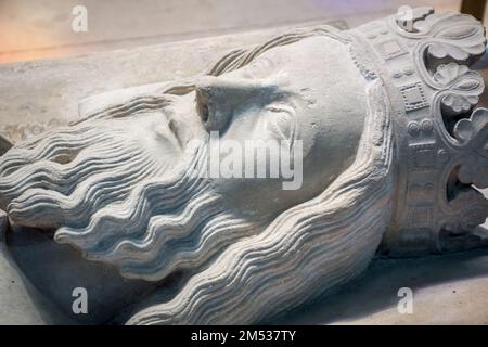 Tomba di re Clovis i, nella Basilica di Saint-Denis, Parigi Foto Stock