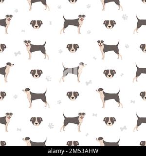 Modello senza cuciture American staffordshire Terrier. Illustrazione vettoriale Illustrazione Vettoriale