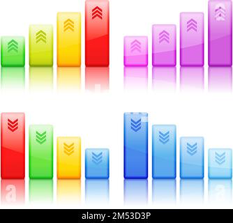 I grafici a barre, vettoriale EPS10 illustrazione Illustrazione Vettoriale