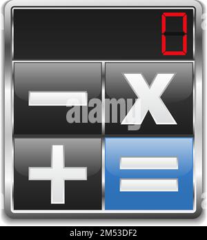 Icona della calcolatrice, illustrazione del vettore eps10 Illustrazione Vettoriale