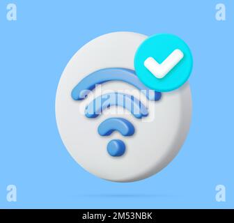 connessione wireless 3d Illustrazione Vettoriale