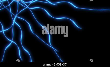 Effetto geometrico ottico linea curva astratta forma neon elemento dinamico bagliore. Foto Stock