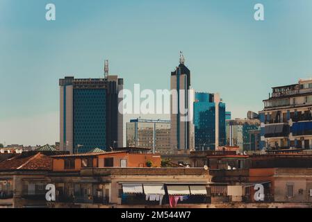 Centro direzionale di Napoli quartiere degli affari a Napoli, Italia. Foto Stock