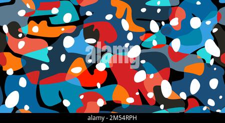 Astratto senza giunture semplice geometrico colorato Vector Illustration Template sfondo Illustrazione Vettoriale