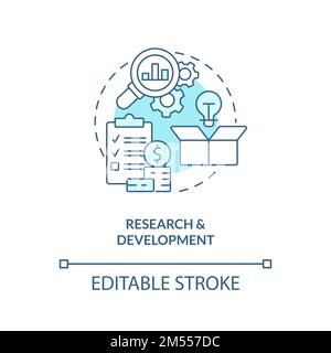 Ricerca e sviluppo turchese concetto icona Illustrazione Vettoriale