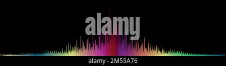 onda equalizzatore su sfondo nero Illustrazione Vettoriale