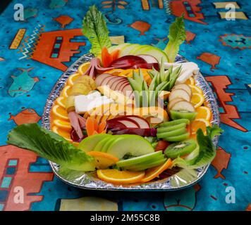 colazione dieta insalata di frutta ricetta Foto Stock