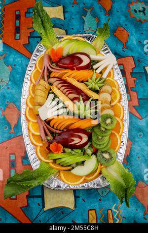 colazione dieta insalata di frutta ricetta Foto Stock