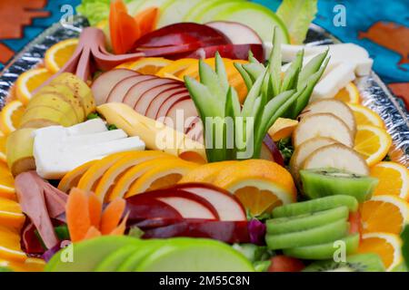 colazione dieta insalata di frutta ricetta Foto Stock