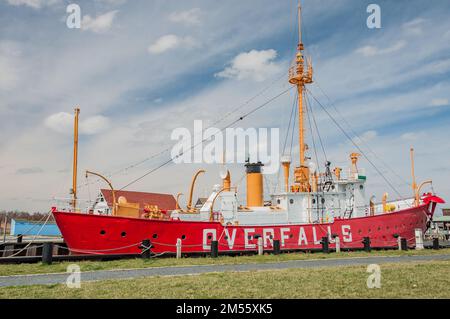 The Historic Lightship OverFalls, Lewes Delaware USA, Lewes, Delaware Foto Stock