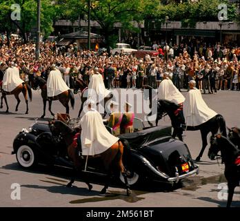 ESCOLTA DE FRANCO -1968. Località: DESFILE MILITAR. MADRID. SPAGNA. FRANCISCO FRANCO BAHAMONDE (1892-1975). Foto Stock