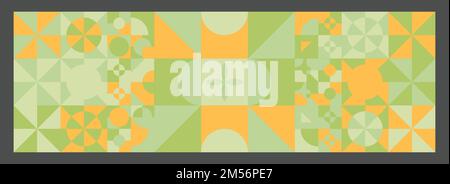 Forme geometriche e figure, poster d'arte minimalistico in semplice disegno. Banner Web vettoriale astratto in stile sfondo per marcare a caldo pacchetto Illustrazione Vettoriale