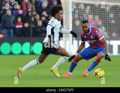 Londra INGHILTERRA - Dicembre 26: Fulham's Willian Borges da Silva durante la partita di calcio della Premier League inglese tra Crystal Palace e Fulham a Sel Foto Stock