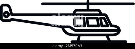 Vettore di contorno icona velivolo di salvataggio. Trasporto marittimo. Protezione antenna Illustrazione Vettoriale