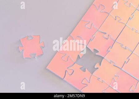 Il pezzo mancante in un puzzle Foto Stock