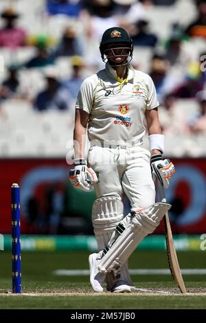 Melbourne, Australia, 27 dicembre 2022. Steve Smith of Australia durante il Boxing Day Test Match tra Australia e Sud Africa al Melbourne Cricket Ground il 27 dicembre 2022 a Melbourne, Australia. Credit: Dave Hewison/Speed Media/Alamy Live News Foto Stock