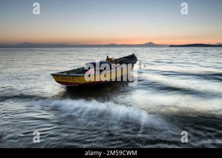 Auf der Insel Chiloe in Südchile, eine Insel in Nordpatagonien. Foto Stock