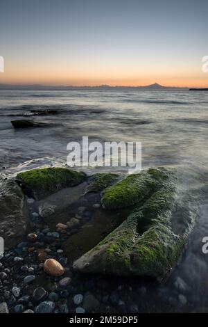 Auf der Insel Chiloe in Südchile, eine Insel in Nordpatagonien. Foto Stock