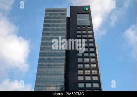 ABN AMRO Bank Headquarters Building a Gustav Mahlerplein Amsterdam Paesi Bassi 30-11-2022 Foto Stock