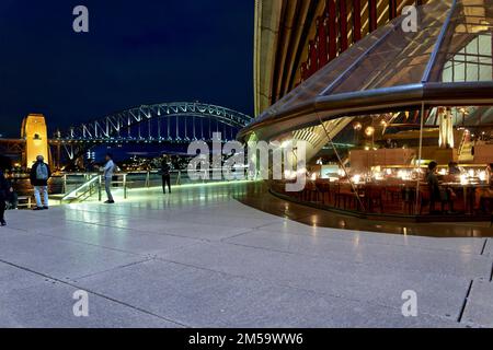 Sydney. Nuovo Galles del Sud. Australia. Bennelong il Sydney Opera House Restaurant Foto Stock